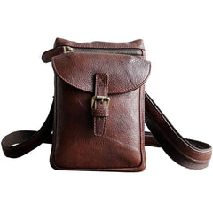 Cool Leather Coffee Belt Pouches Mens Waist Bag Shoulder Bag for Men - iwalletsmen