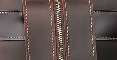 Cool Leather Coffee Mens Backpack Vintage School Backpack Laptop Backpack for Men - iwalletsmen