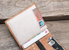Cool Leather Men Slim Small Wallet Bifold Small Wallet for Men