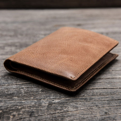 Genuine Leather Mens Cool Slim Leather Wallet Men Small Wallets Bifold –  iwalletsmen