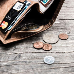 Cool Leather Men Slim Small Wallet Bifold Small Wallet for Men