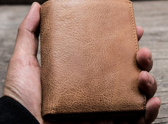 Cool Leather Men Slim Small Wallet Bifold Small Wallet for Men