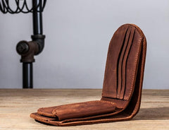 Cool Leather Men Small Wallet Bifold Vintage Wallet for Men