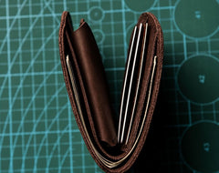 Cool Leather Men Small Wallet Bifold Vintage Wallet for Men