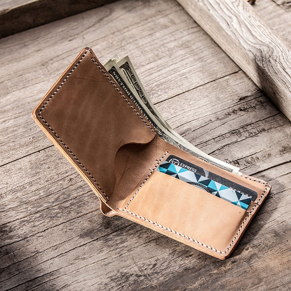 Cool Leather Men Small Wallet Bifold Vintage Wallet for Men - iwalletsmen