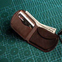 Cool Leather Men Small Wallet Bifold Vintage Wallet for Men