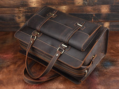 Cool Leather Mens Large Vintage Overnight Bag Weekender Bag Travel Bags For Men - iwalletsmen