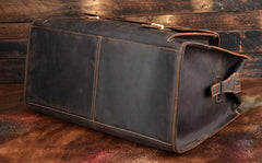 Cool Leather Mens Large Vintage Overnight Bag Weekender Bag Travel Bags For Men - iwalletsmen
