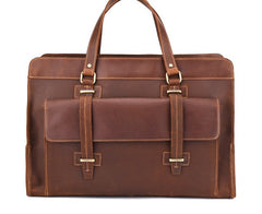 Cool Leather Mens Large Vintage Overnight Bag Weekender Bag Travel Bags For Men - iwalletsmen