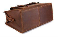 Cool Leather Mens Large Vintage Overnight Bag Weekender Bag Travel Bags For Men - iwalletsmen