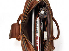Cool Leather Men Vintage Briefcase Work Bag Handbag Shoulder Bags For Men - iwalletsmen