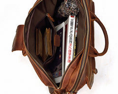 Cool Leather Men Vintage Briefcase Work Bag Handbag Shoulder Bags For Men - iwalletsmen
