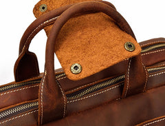 Cool Leather Men Vintage Briefcase Work Bag Handbag Shoulder Bags For Men - iwalletsmen