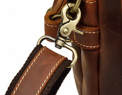 Cool Leather Men Vintage Briefcase Work Bag Handbag Shoulder Bags For Men - iwalletsmen