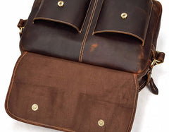 Cool Leather Men Vintage Briefcase Work Bag Handbag Shoulder Bags For Men - iwalletsmen