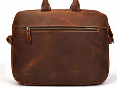 Cool Leather Men Vintage Briefcase Work Bag Handbag Shoulder Bags For Men - iwalletsmen