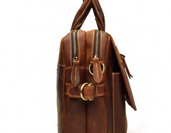 Cool Leather Men Vintage Briefcase Work Bag Handbag Shoulder Bags For Men - iwalletsmen