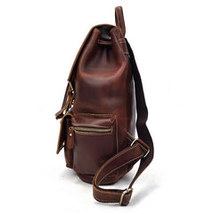 Cool Leather Mens Backpack Vintage Travel Backpack School Backpacks for Men - iwalletsmen