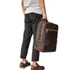 Cool Leather Mens Large Backpack Vintage Travel Backpack School Backpack for Men - iwalletsmen