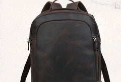 COOL LEATHER MENS LARGE BACKPACK TRAVEL BACKPACKs VINTAGE SCHOOL BACKPACK FOR MEN - iwalletsmen