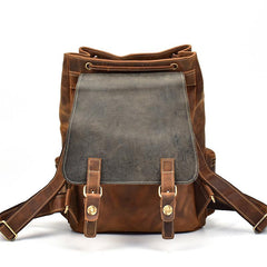 Cool Leather Mens Backpack Vintage Travel Backpack School Backpacks for Men - iwalletsmen