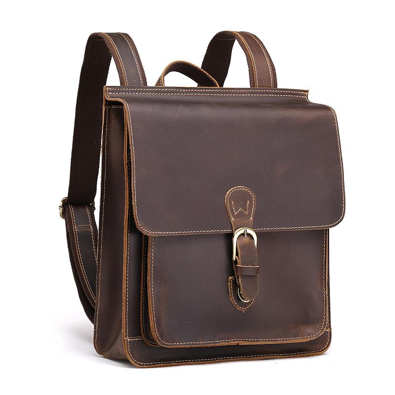 Cool Leather Mens Backpack Vintage Travel Backpack School Backpack for Men - iwalletsmen