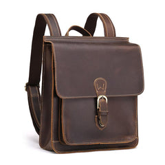 Cool Leather Mens Backpack Vintage Travel Backpack School Backpack for Men - iwalletsmen