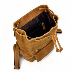 Cool Leather Mens Backpack Vintage Travel Backpack School Backpacks for Men - iwalletsmen