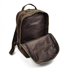 Cool Leather Mens Large Backpack Vintage Travel Backpack School Backpack for Men - iwalletsmen