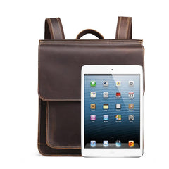 Cool Leather Mens Backpack Vintage Travel Backpack School Backpack for Men - iwalletsmen