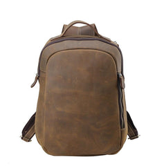 COOL LEATHER MENS LARGE BACKPACK TRAVEL BACKPACKs VINTAGE SCHOOL BACKPACK FOR MEN - iwalletsmen