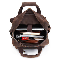 Cool Leather Mens Backpack Large Vintage Large Travel Backpack Bag for Men - iwalletsmen