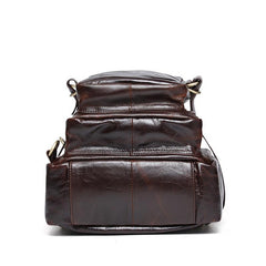 Cool Leather Mens Backpack Large Cool Vintage Large Travel Backpack Bag for Men - iwalletsmen