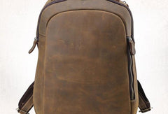 COOL LEATHER MENS LARGE BACKPACK TRAVEL BACKPACKs VINTAGE SCHOOL BACKPACK FOR MEN - iwalletsmen
