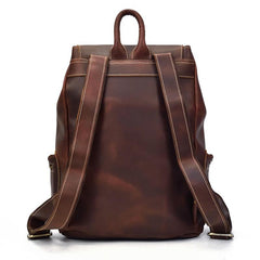Cool Leather Mens Backpack Vintage Travel Backpack School Backpacks for Men - iwalletsmen
