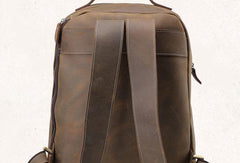 COOL LEATHER MENS LARGE BACKPACK TRAVEL BACKPACKs VINTAGE SCHOOL BACKPACK FOR MEN - iwalletsmen
