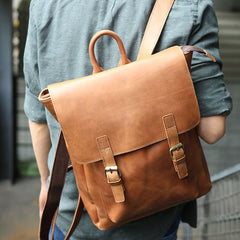 Cool Leather Mens Backpack Travel Backpack Laptop Backpack for men - iwalletsmen