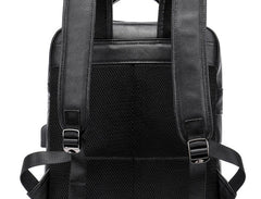 Cool Leather Black Mens Backpacks Vintage School Backpack Travel Backpack Bags for Men - iwalletsmen