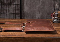 Cool Leather Mens Briefcase 13inch Laptop Bag Work Handbag Business Bags for Men - iwalletsmen