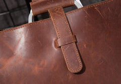 Cool Leather Mens Briefcase 13inch Laptop Bag Work Handbag Business Bags for Men - iwalletsmen