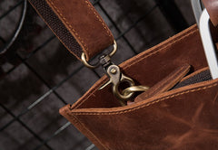 Cool Leather Mens Briefcase 13inch Laptop Bag Work Handbag Business Bags for Men - iwalletsmen