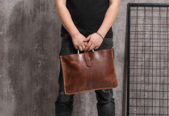 Cool Leather Mens Briefcase 13inch Laptop Bag Work Handbag Business Bags for Men - iwalletsmen