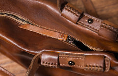 Cool Leather Mens Briefcase 14inch Laptop Bag Work Handbag Shoulder Bag Business Bag for Men - iwalletsmen