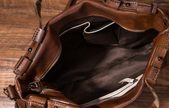 Cool Leather Mens Briefcase 14inch Laptop Bag Work Handbag Shoulder Bag Business Bag for Men - iwalletsmen