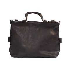 Cool Leather Mens Briefcase 14inch Laptop Bag Work Handbag Shoulder Bag Business Bag for Men - iwalletsmen