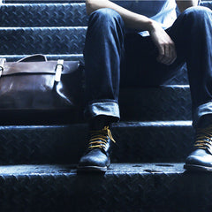 Cool Leather Mens Briefcase Messenger Bags Handbag Shoulder Bag for men - iwalletsmen