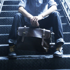 Cool Leather Mens Briefcase Messenger Bags Handbag Shoulder Bag for men - iwalletsmen