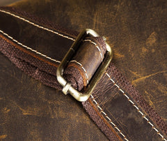 Cool Vintage Brown Leather Mens Messenger Bag Side Bag Work Bag Shoulder Bag for Men - iwalletsmen