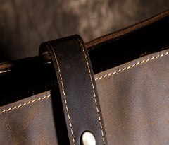 Cool Vintage Brown Leather Mens Messenger Bag Side Bag Work Bag Shoulder Bag for Men - iwalletsmen