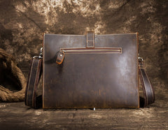 Cool Vintage Brown Leather Mens Messenger Bag Side Bag Work Bag Shoulder Bag for Men - iwalletsmen